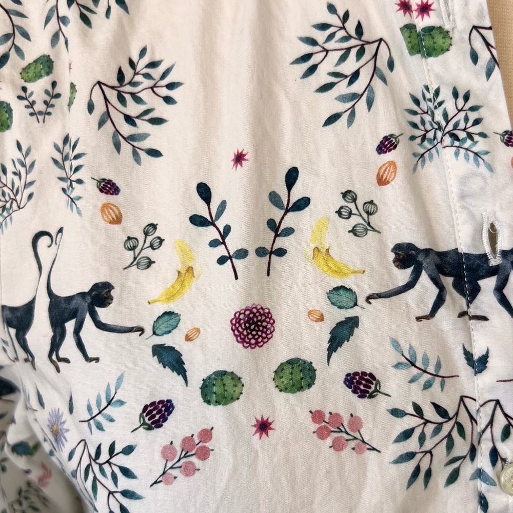 Vilagallo Natasha Monkey & Leaf Button Down Shirt - Picture 9 of 12